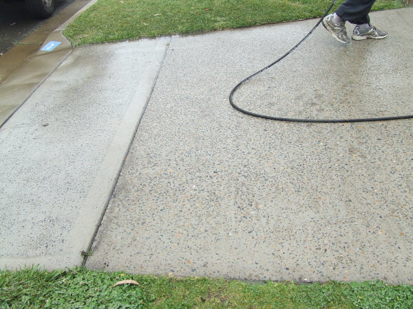 Concrete Driveway Pressure Cleaning After